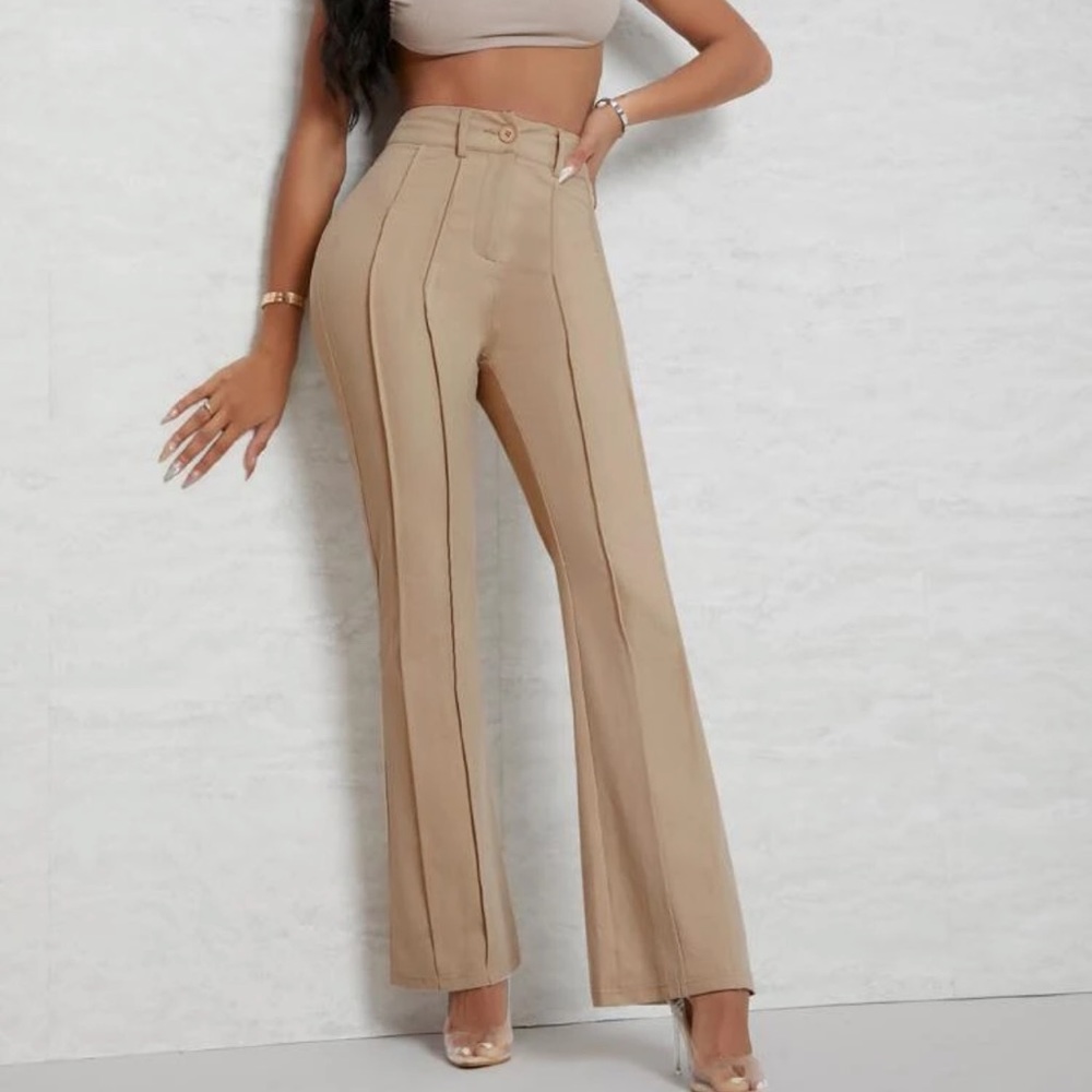SHEIN SXY Pleated High Waisted Wide-Leg Pants